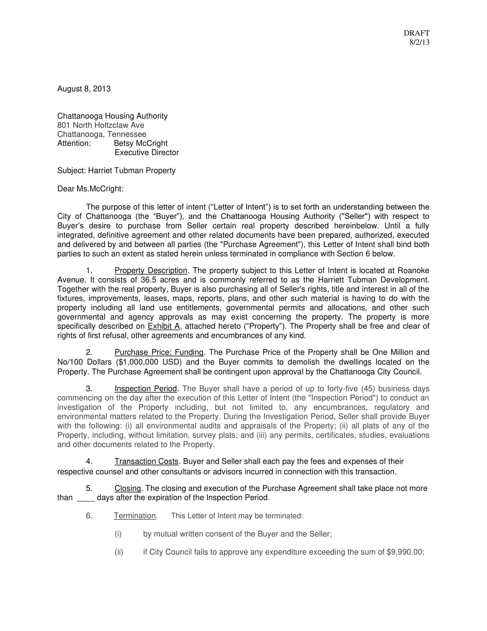 Free Printable PDF Letter of Intent to Purchase Free Printable PDF Letter of Intent to Purchase