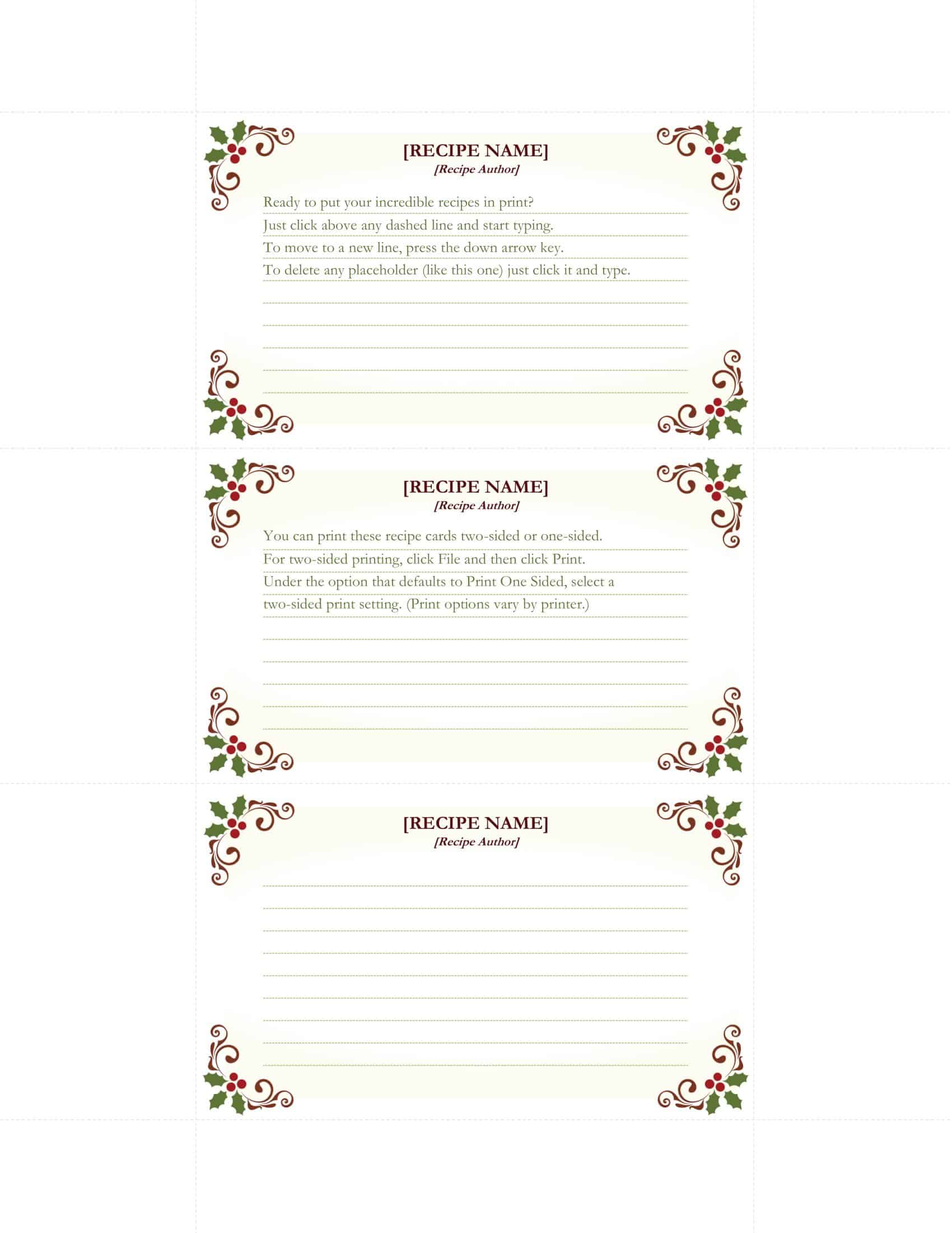 Free Printable Recipe Card Free Printable Recipe Card