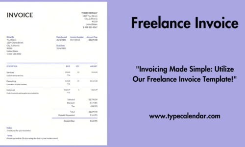 Free Printable Freelance Invoice Templates [Word, PDF, Excel, Google Docs]