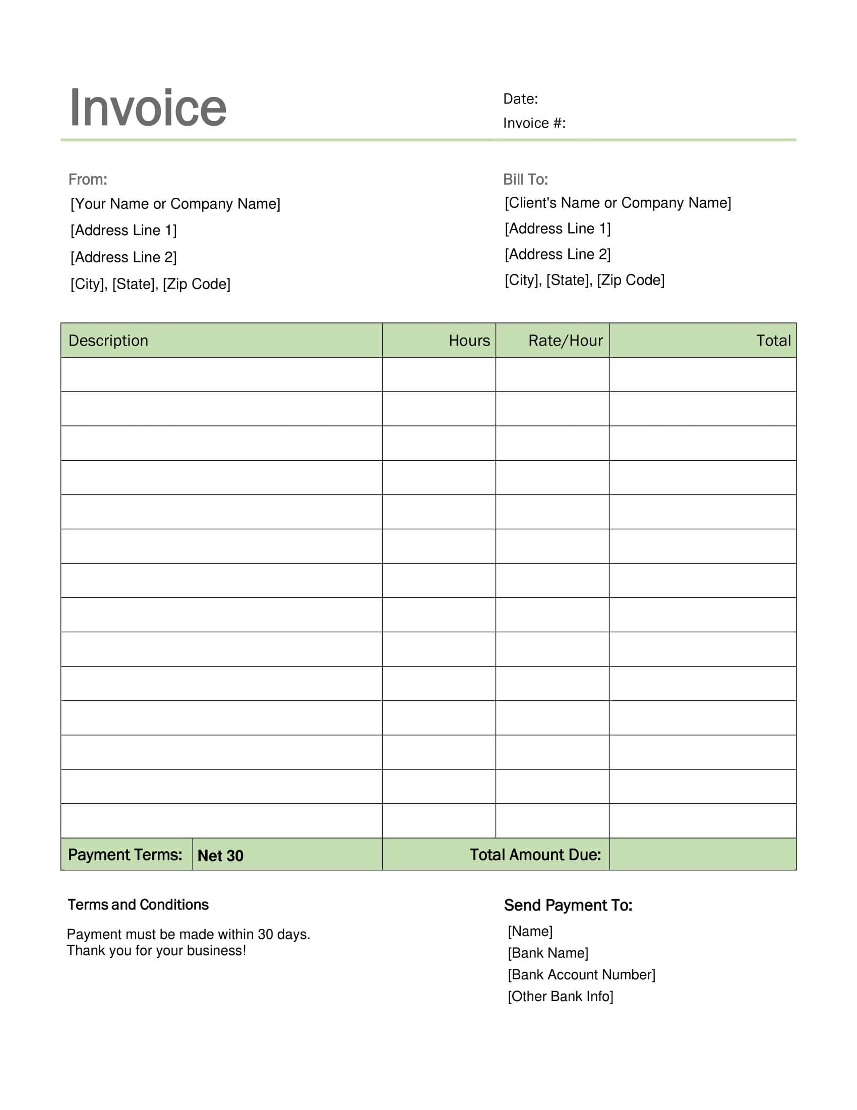 Freelance Invoice Excel Download Freelance Invoice Excel Download