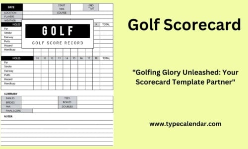 Free Printable Golf Scorecard Templates [Word, Excel, PDF]