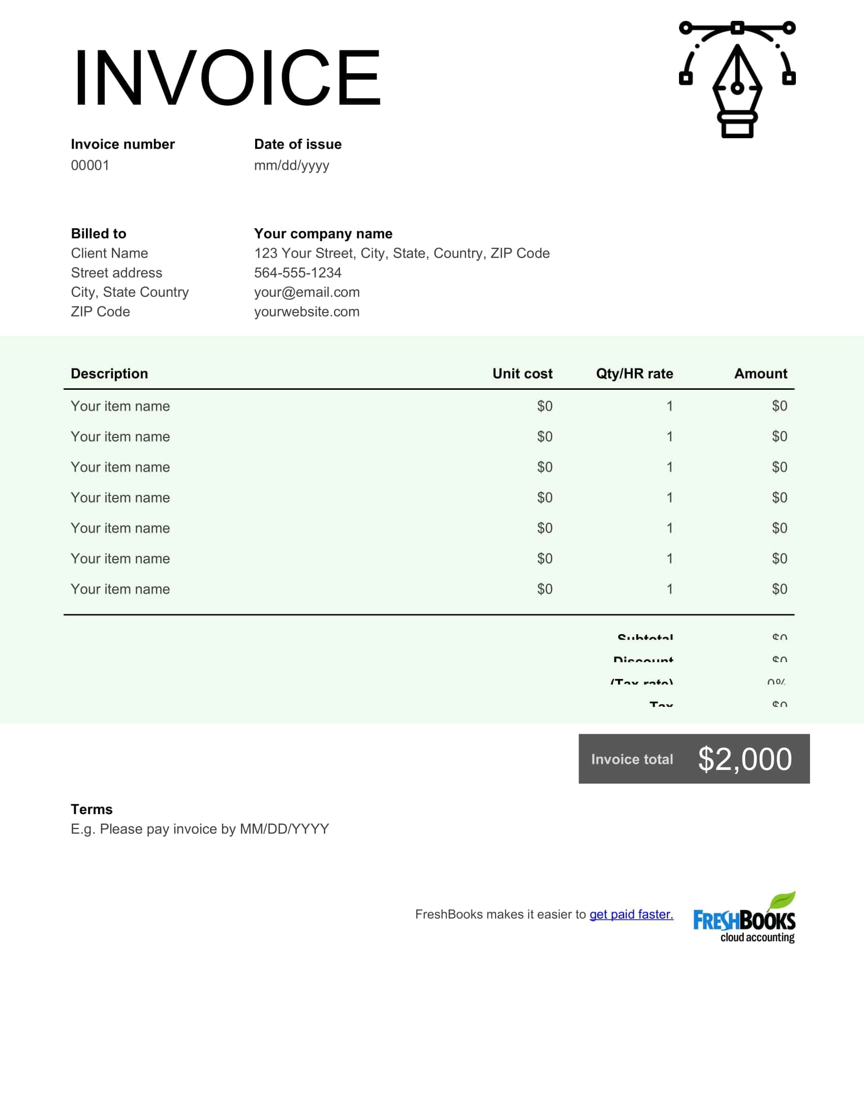 Graphic Design Invoice Downloadable Word Graphic Design Invoice Downloadable Word