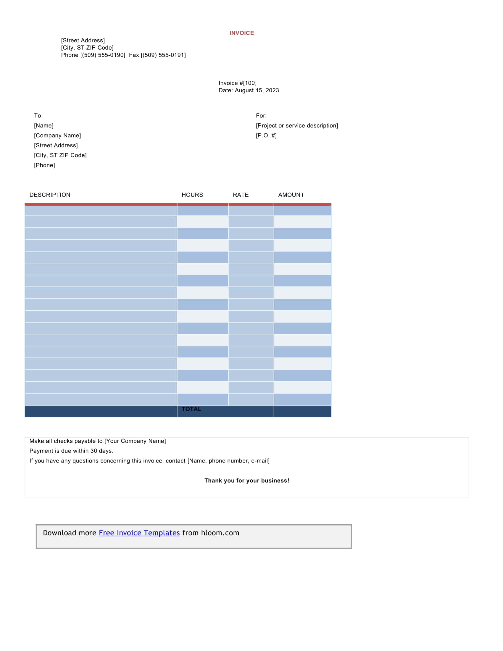Graphic Design Invoice Word Format Graphic Design Invoice Word Format