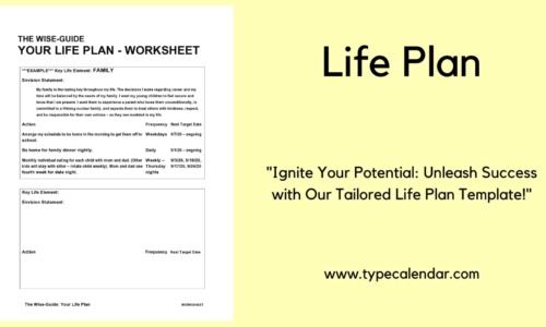 Free Printable Life Plan Templates [Word, Excel]