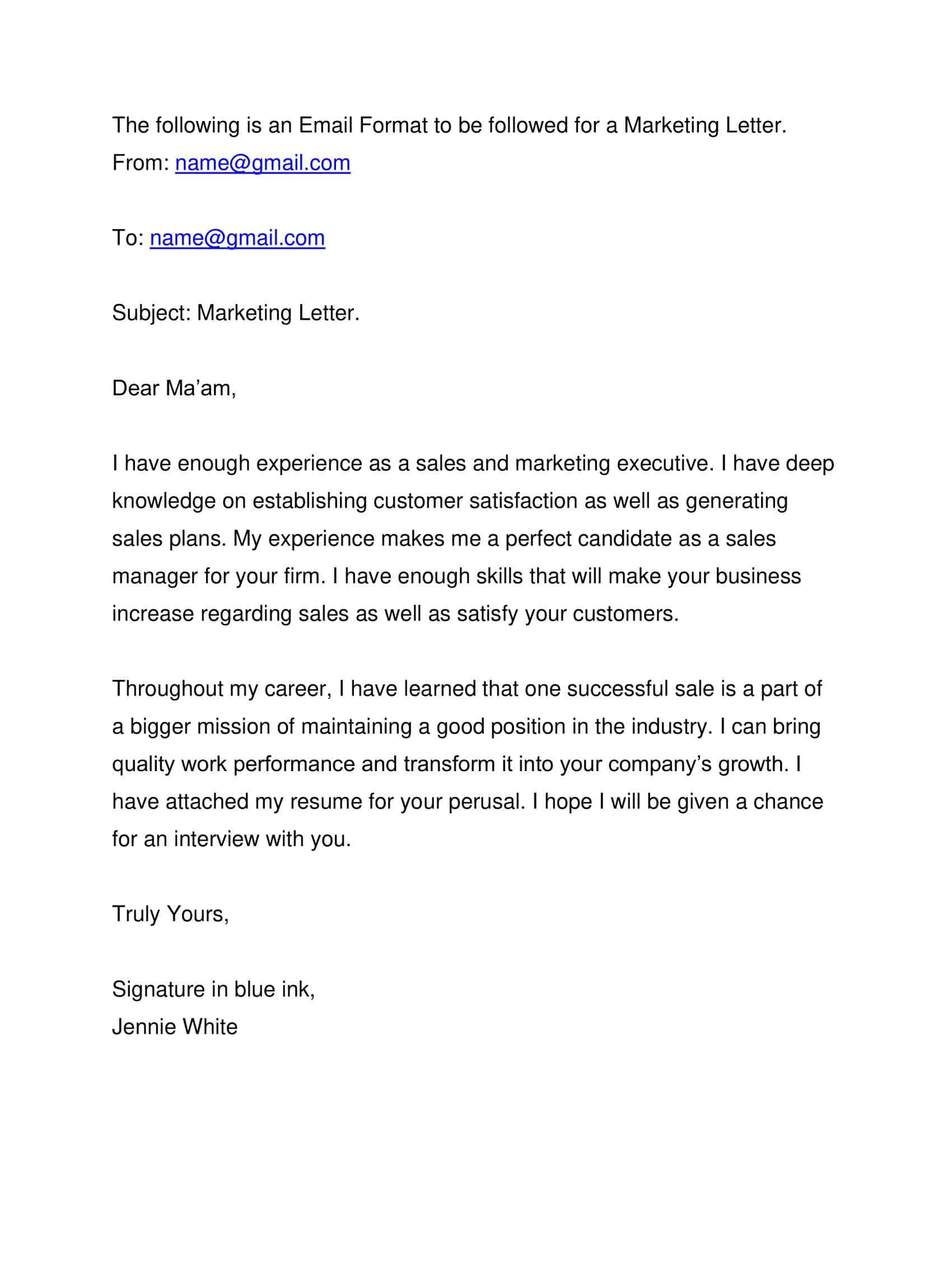 Marketing Letter PDF Template Marketing Letter PDF Template