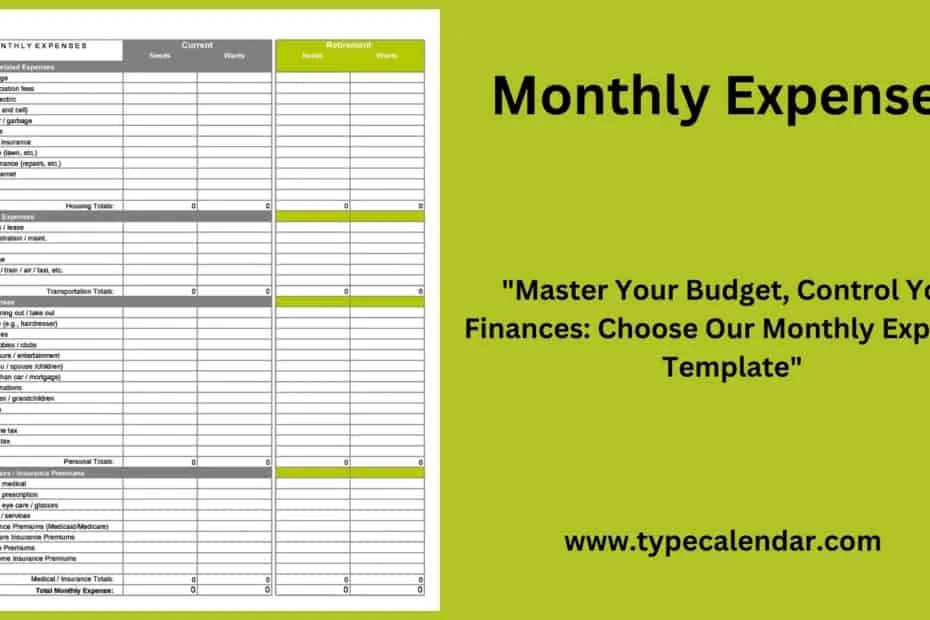 Monthly Expenses