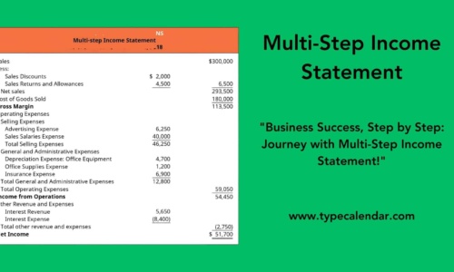 Free Printable Multi-Step Income Statement Templates [Format] & Excel