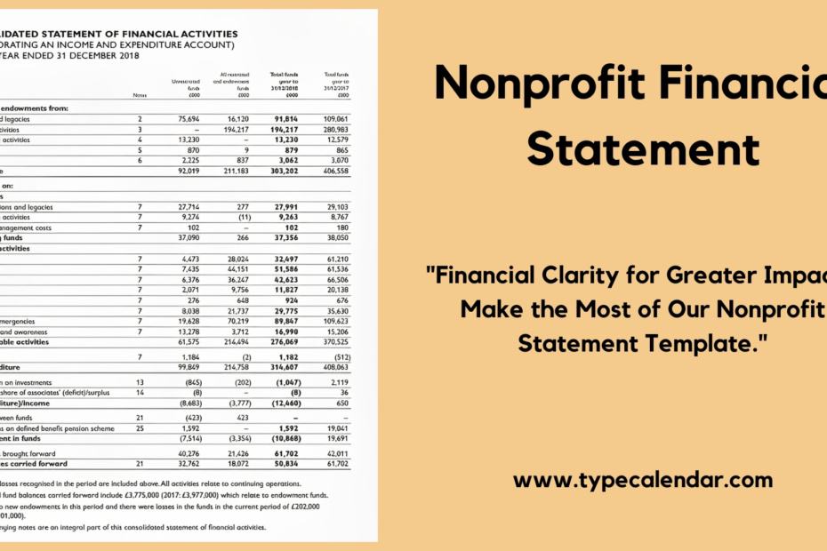 Nonprofit Financial Statement