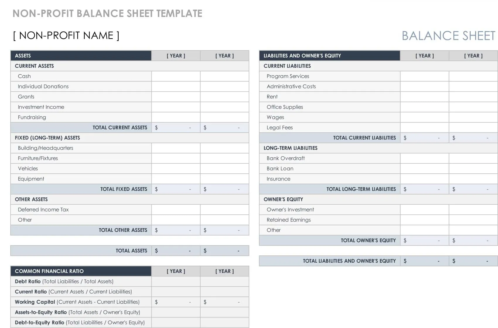 Nonprofit Financial Statement Template Nonprofit Financial Statement Template