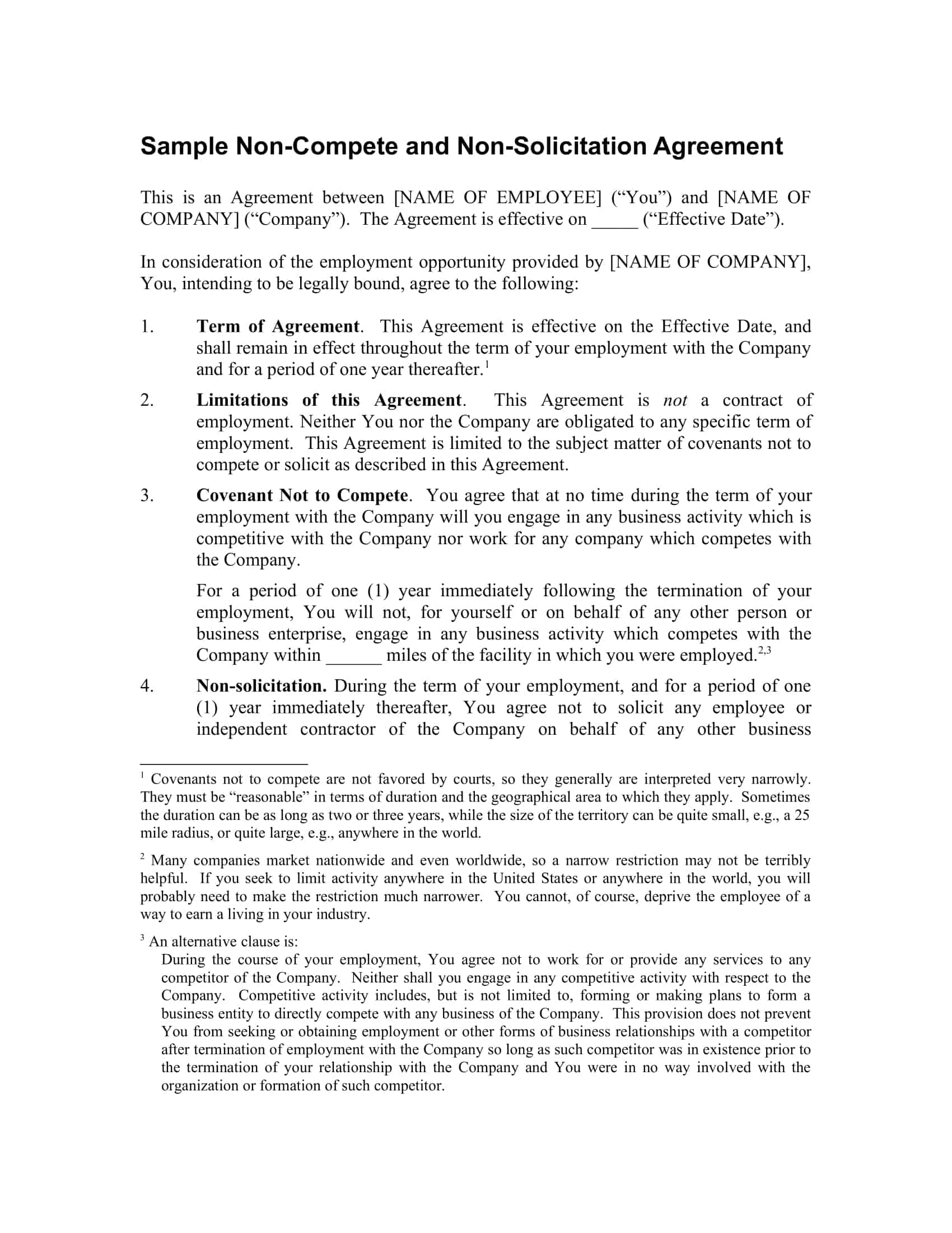 PDF Example Non Solicitation Agreement PDF Example Non Solicitation Agreement