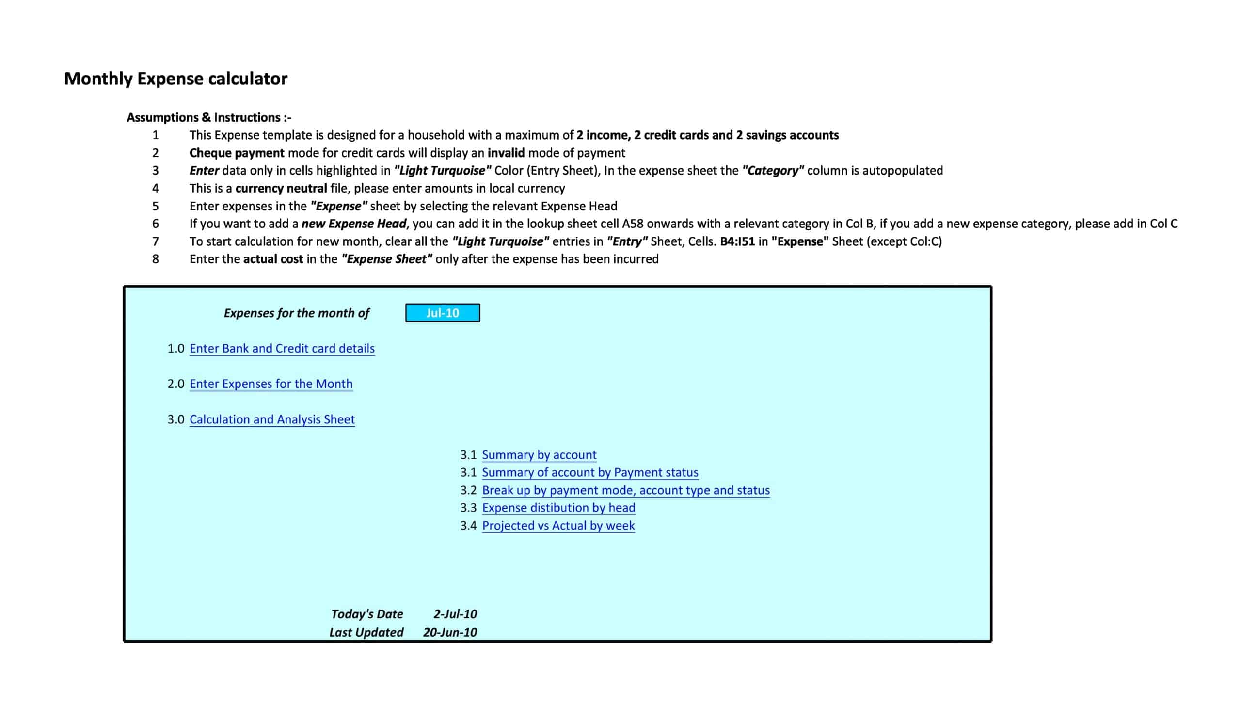 PDF Monthly Expenses Example PDF Monthly Expenses Example