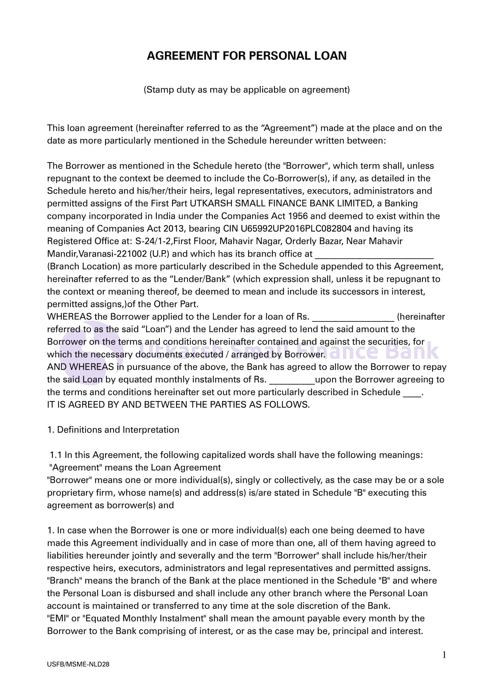 PDF Personal Loan PDF Personal Loan