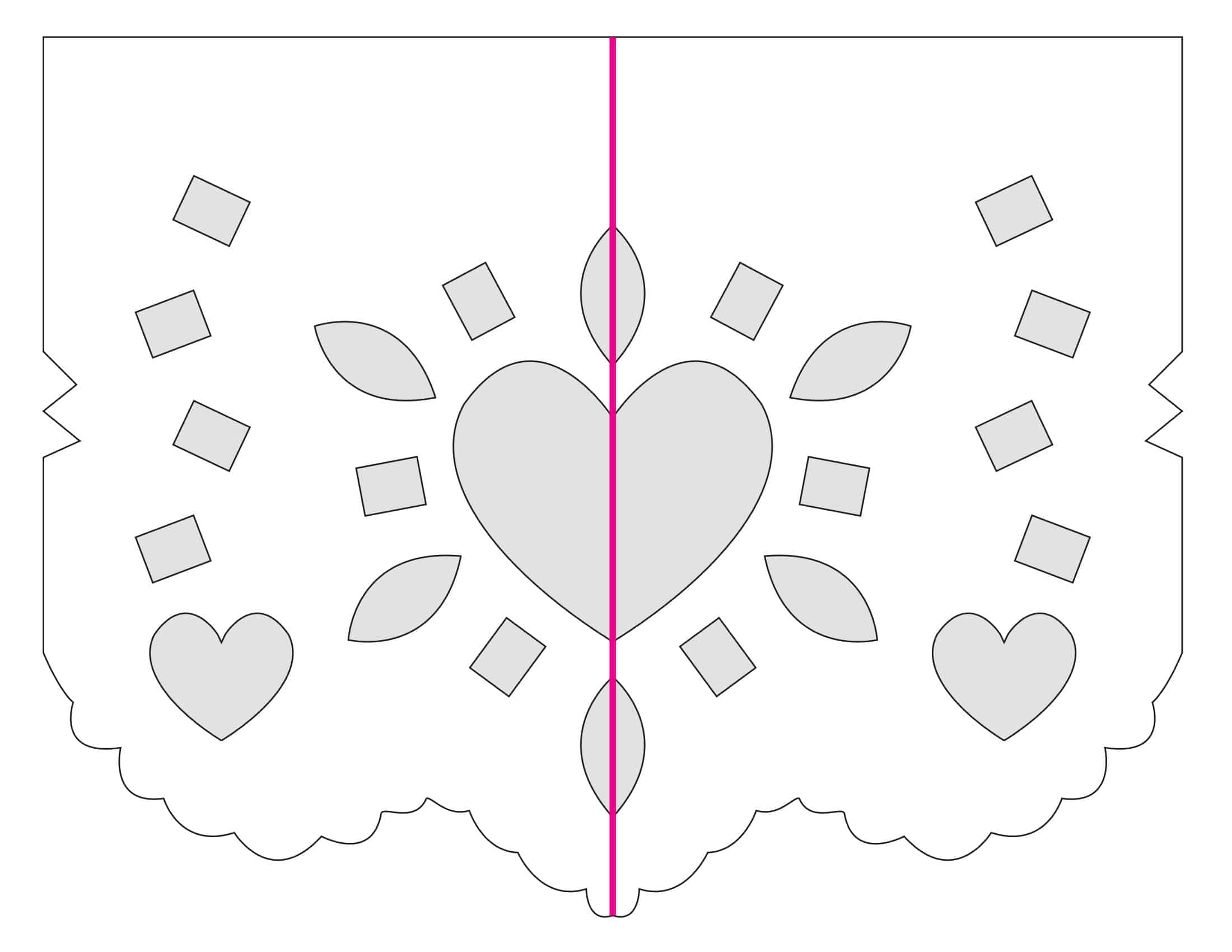 thumbnail image 2 of Mini Mexican Papel Picado Banner In Light Pink (5 Pack 2 of 14