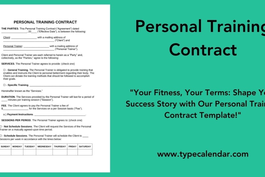Personal Training Contract