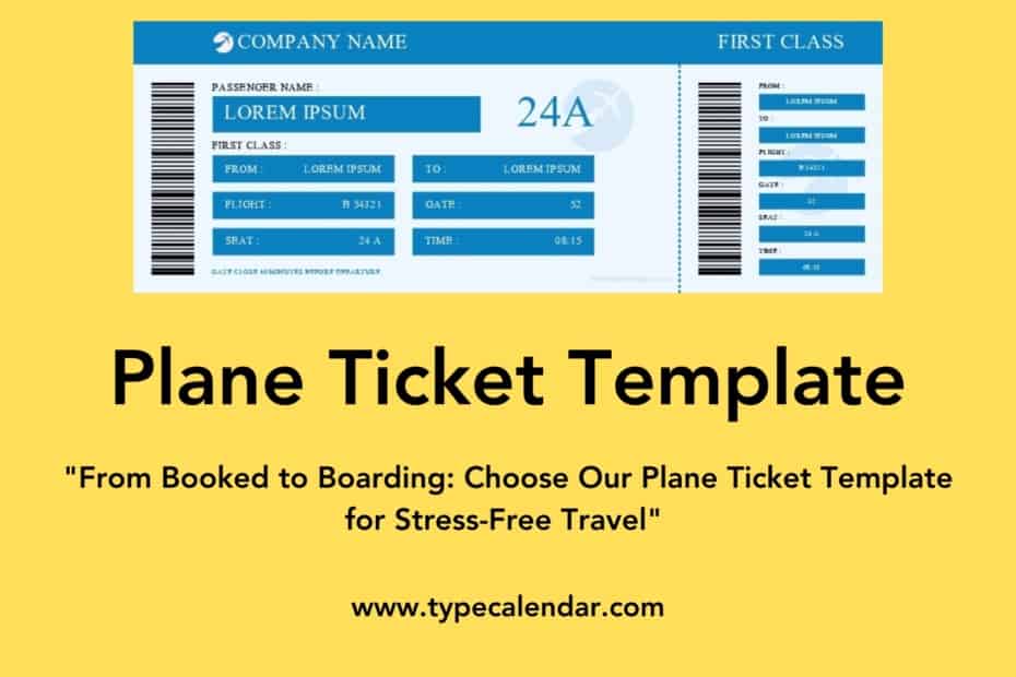 Plane Ticket Template