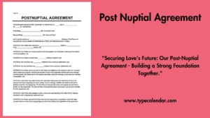 Free Printable Postnuptial Agreement Template: Protect Your Assets [PDF]