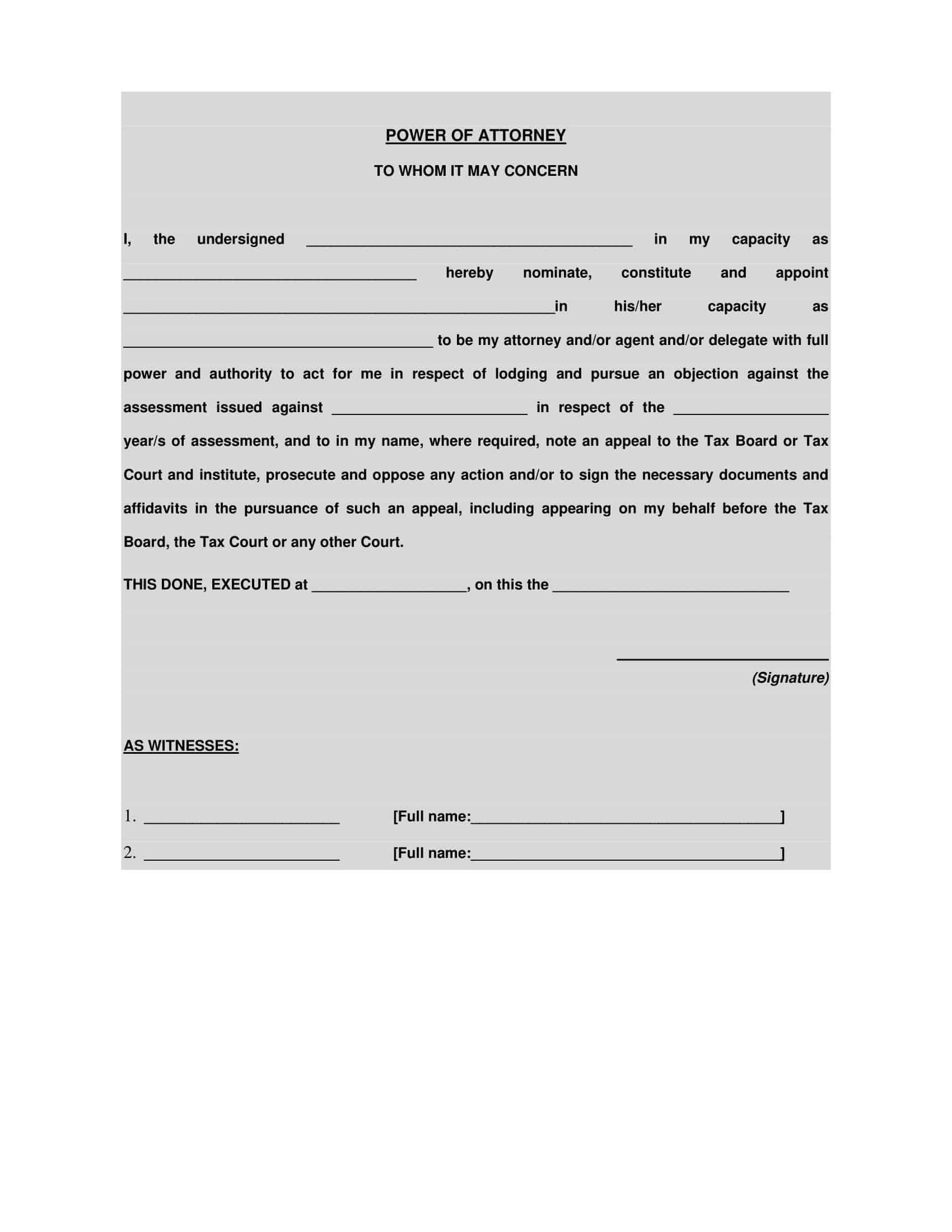 Power of Attorney Letter PDF Power of Attorney Letter PDF