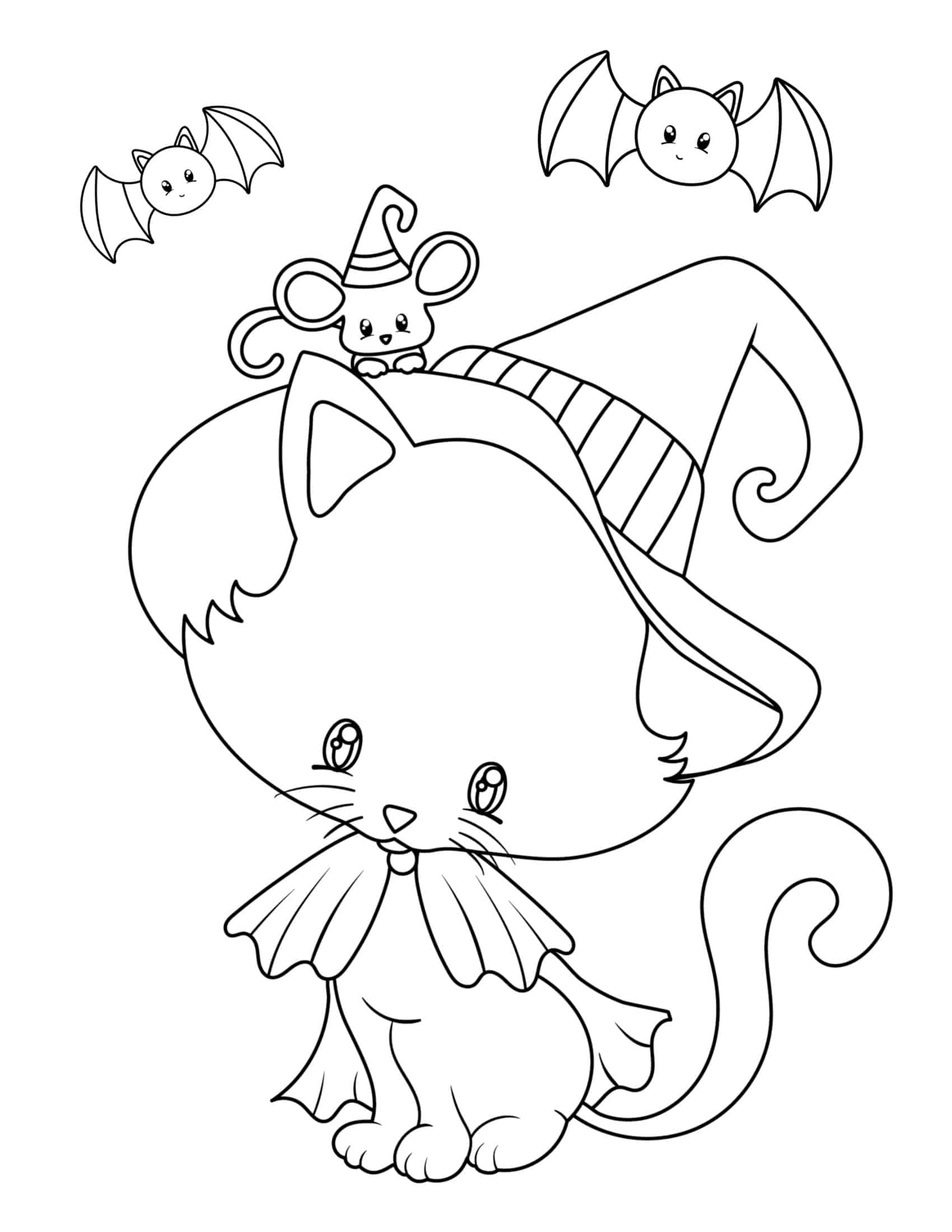 Printable Blank Cat Coloring Pages Printable Blank Cat Coloring Pages