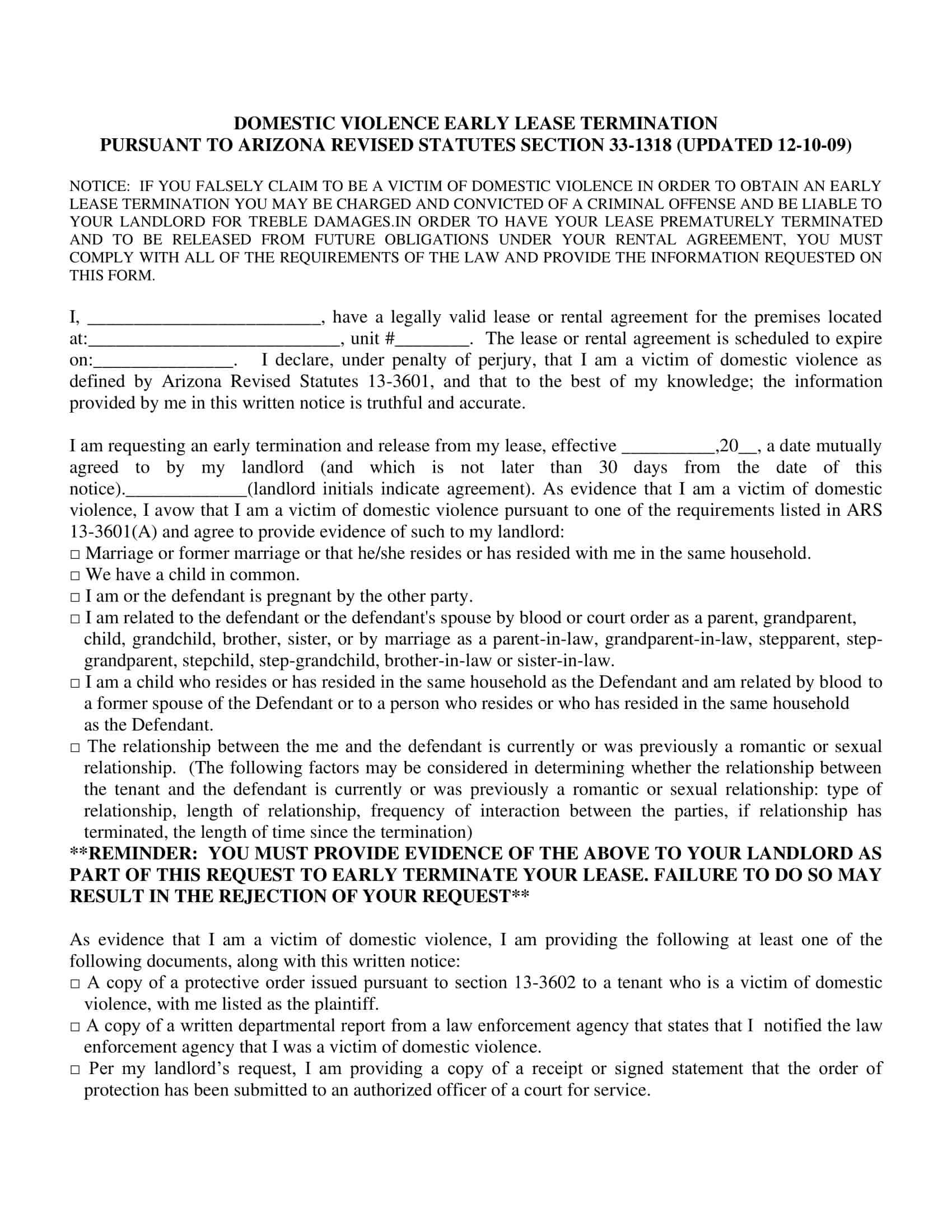 Printable Early Lease Termination Letter Printable Early Lease Termination Letter