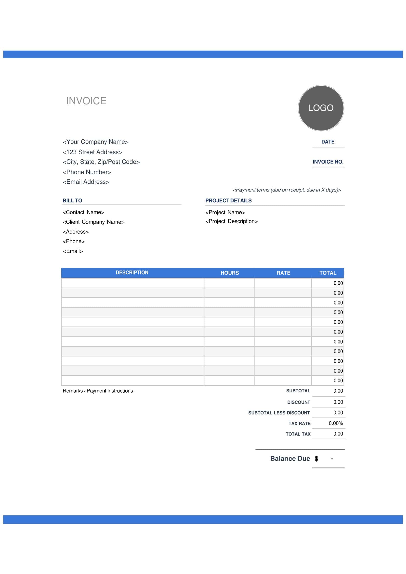Printable Freelance Invoice PDF Printable Freelance Invoice PDF