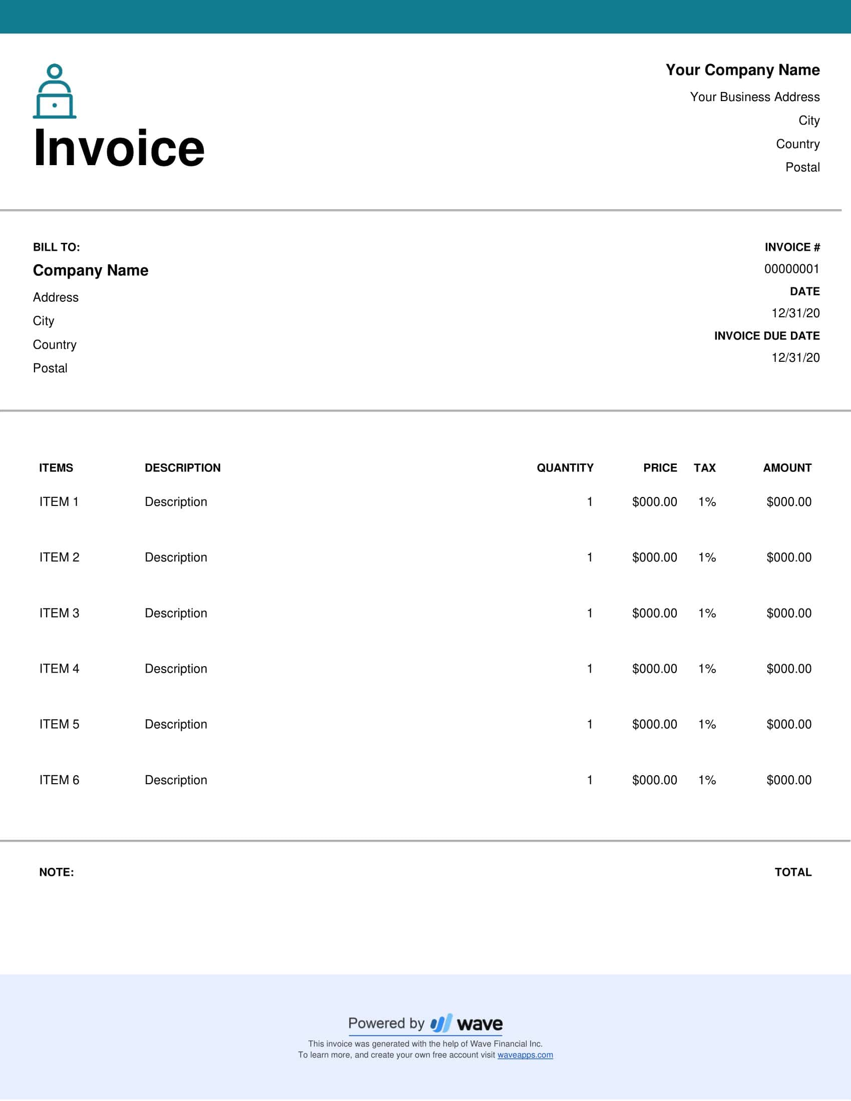 Printable Freelance Invoice Printable Freelance Invoice