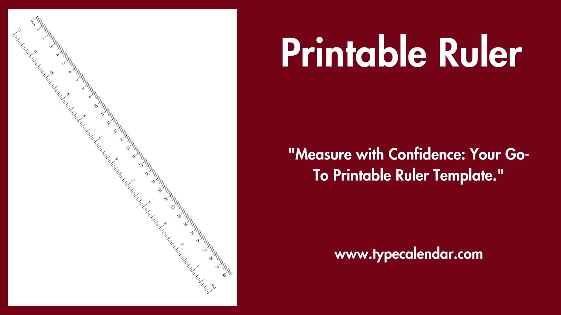 Printable 12 Inch Ruler Actual Size