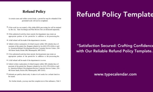 Free Printable Refund Policy Templates [Word, PDF] Services, Digital Products