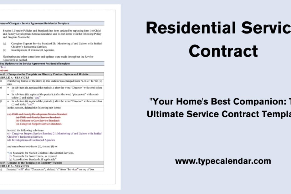 Residential Service Contract