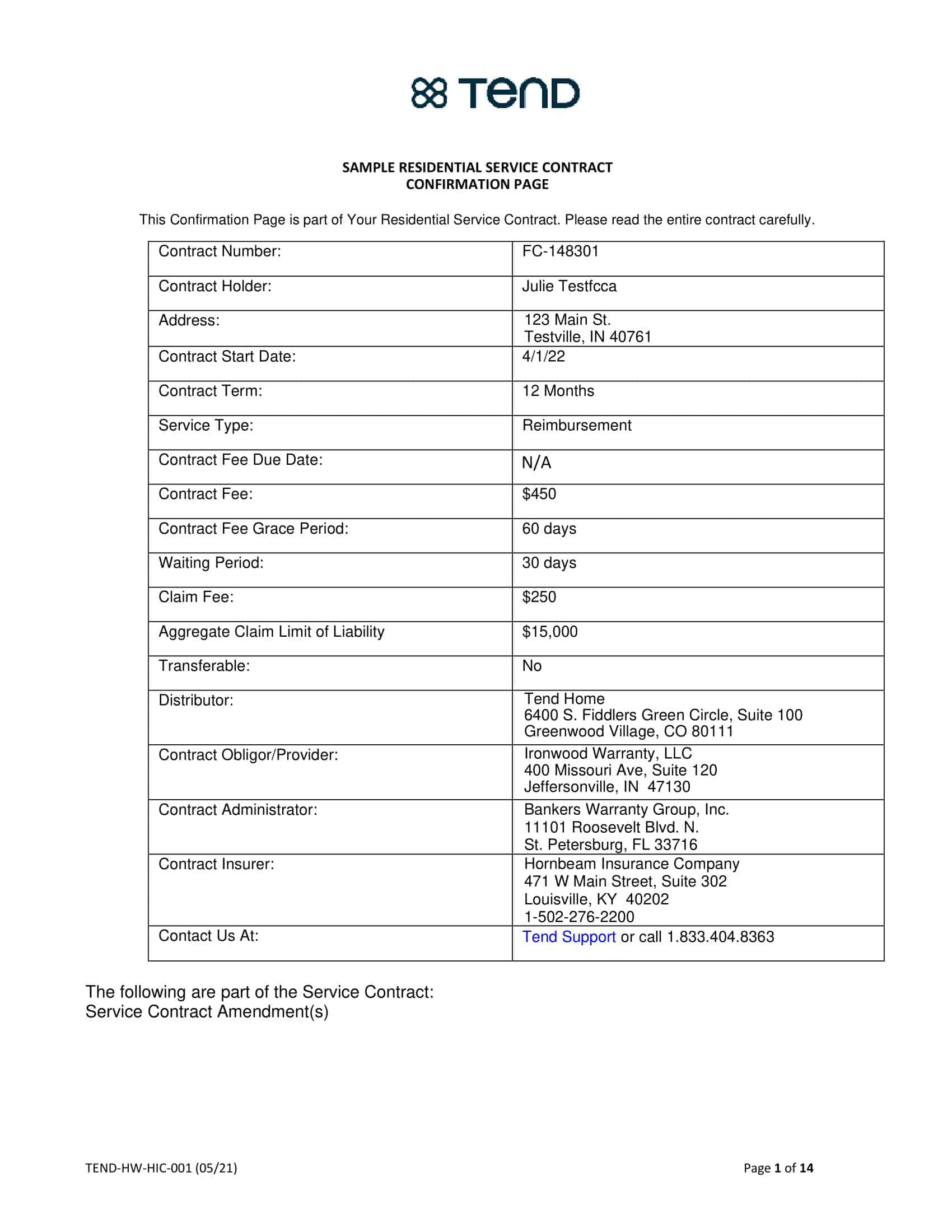 Residential Service Contract Printable Sample Residential Service Contract Printable Sample