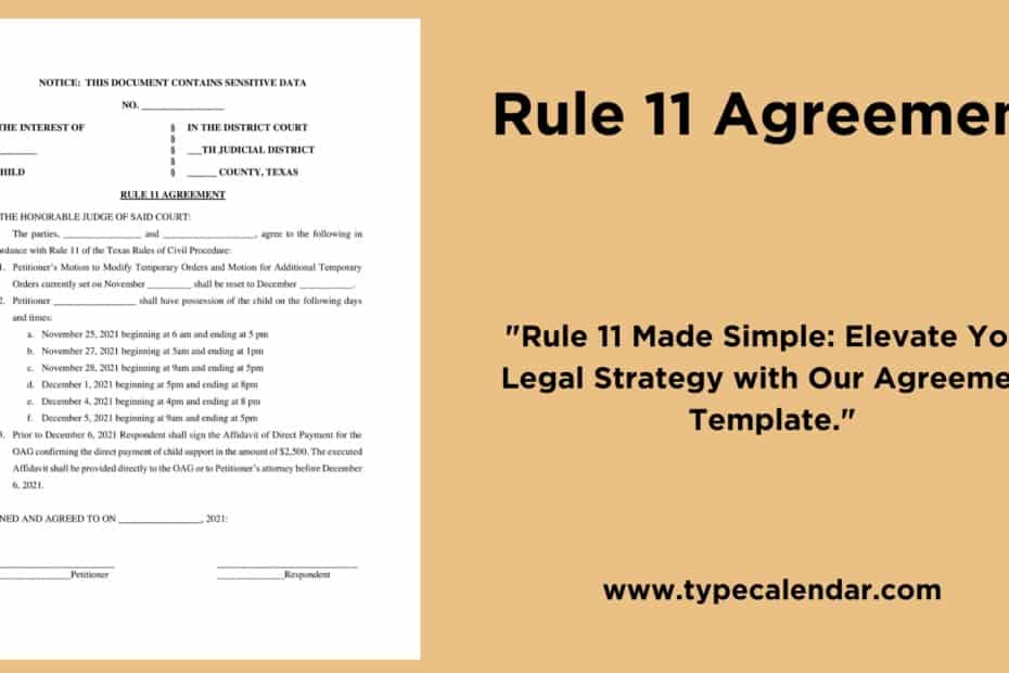 Rule 11 Agreement