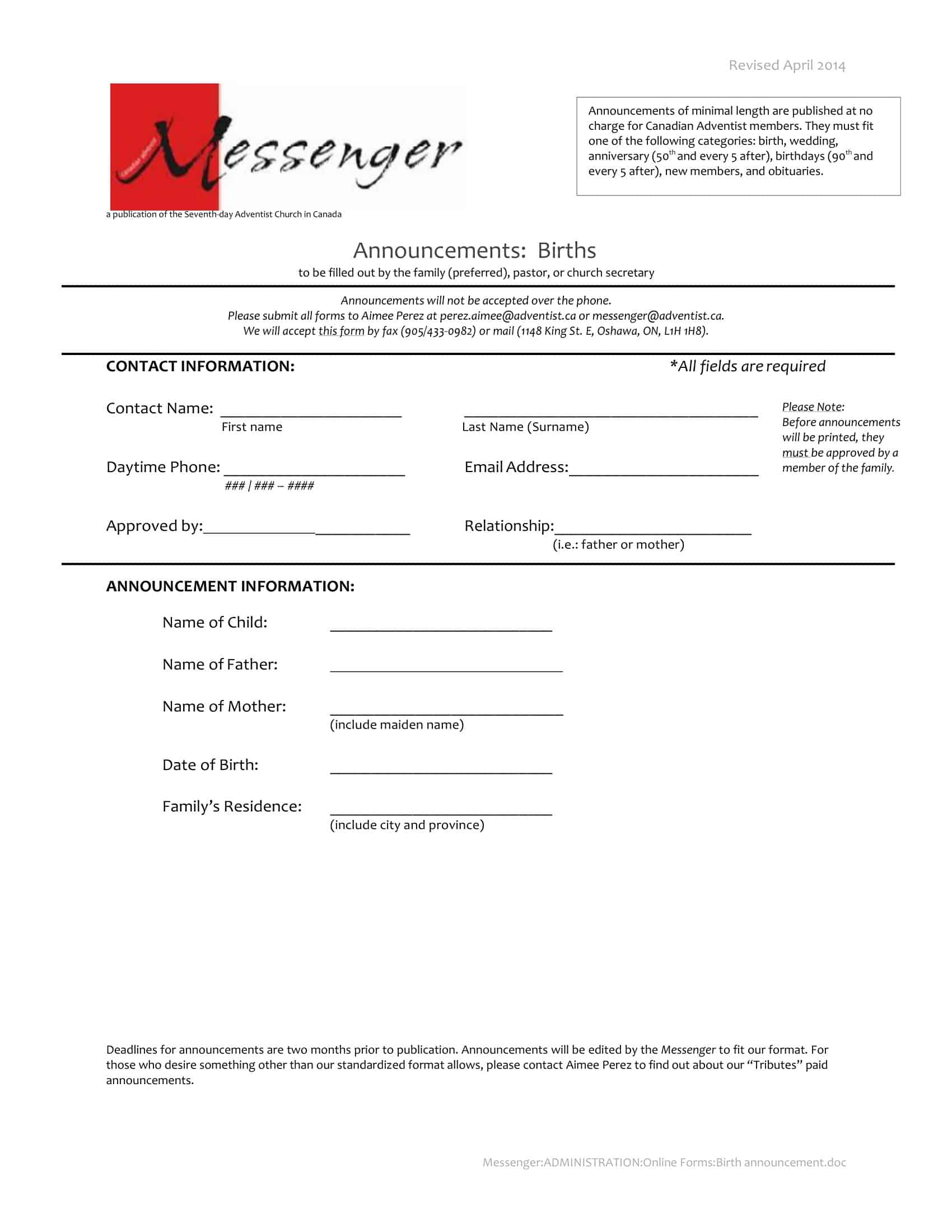 Sample Birth Announcement Ideas Sample Birth Announcement Ideas