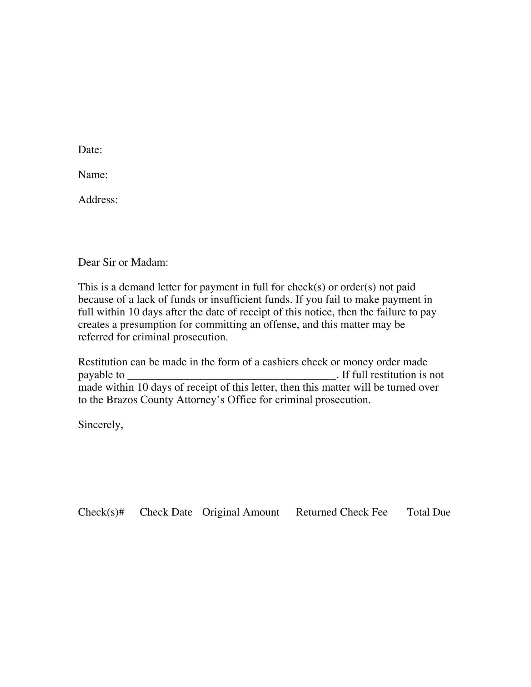 Sample Demand For Payment Letter Download Sample Demand For Payment Letter Download