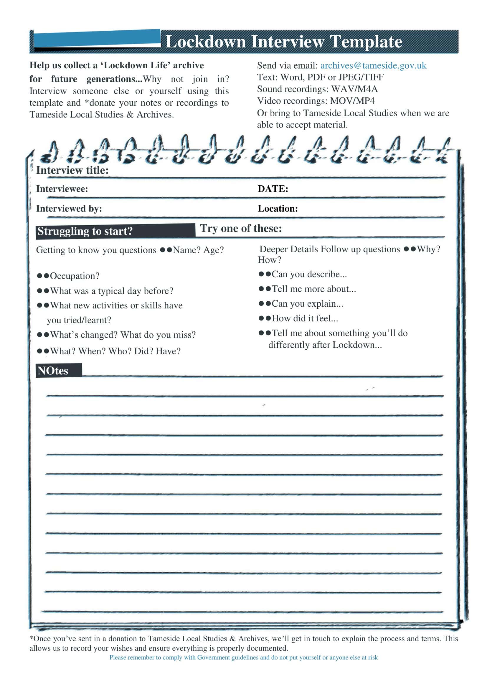 Free Printable Interview Templates [Sample Questions] Employers, Managers