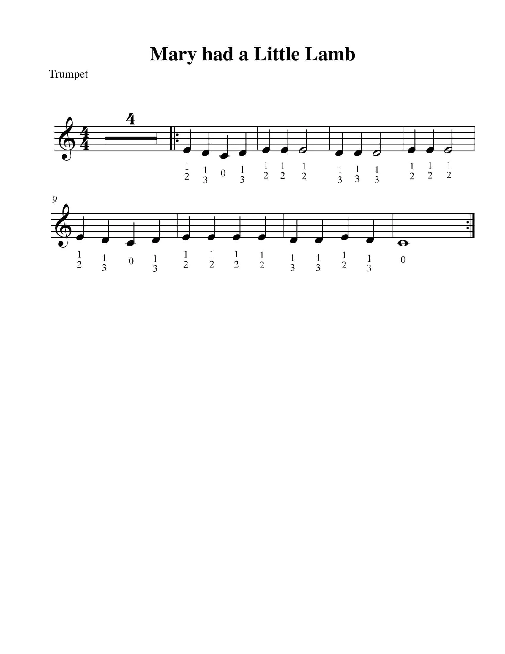 Sample Trumpet Fingering Chart PDF Sample Trumpet Fingering Chart PDF