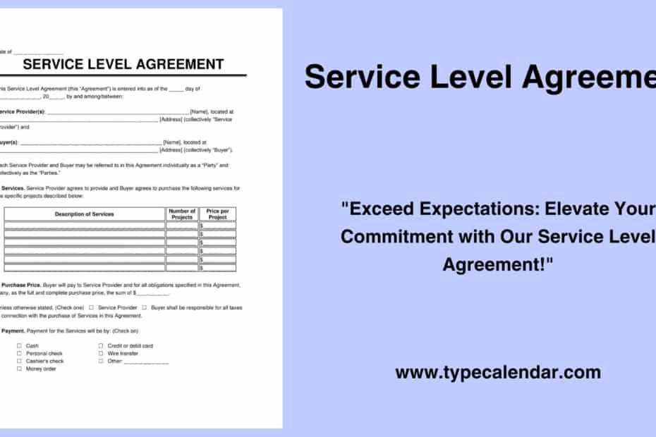 Service Level Agreement