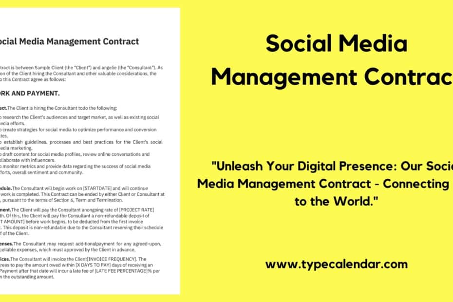 Social Media Management Contract