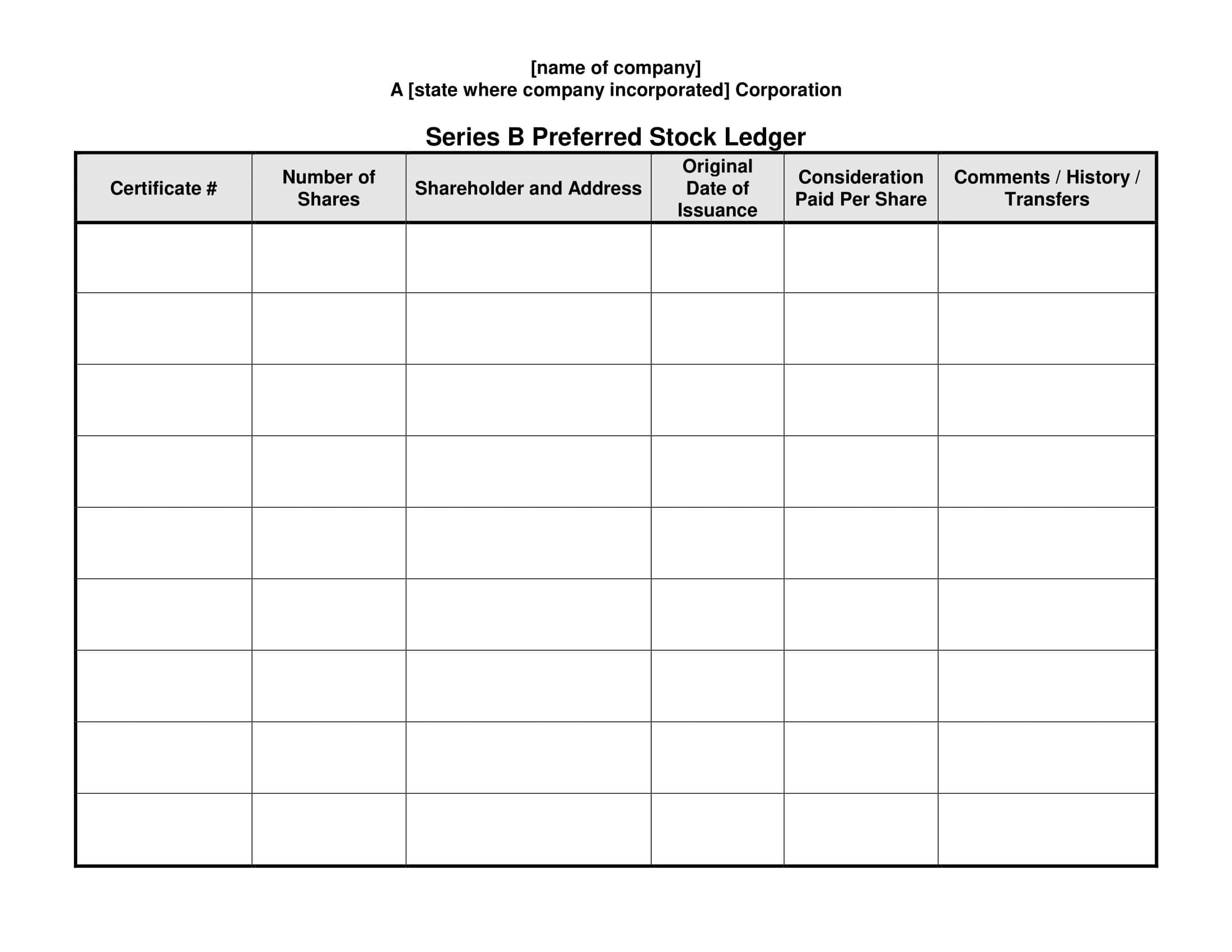 Stock Ledger Template Worksheet Sample Stock Ledger Template Worksheet Sample