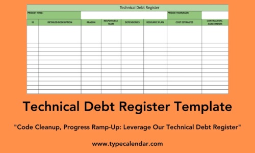 Free Printable Technical Debt Register Templates [Excel, Word, PDF]