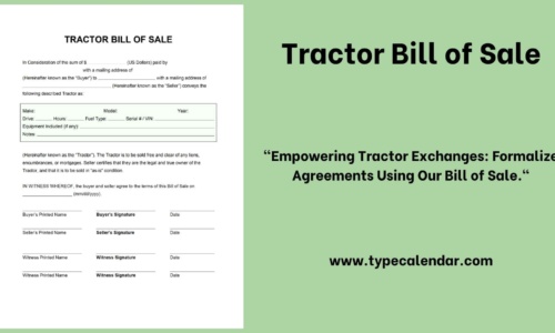 Free Printable Tractor Bill of Sale Templates [PDF, Word]
