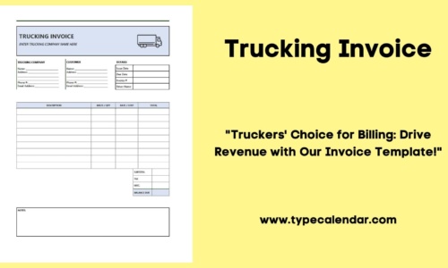 Free Printable Trucking Invoice Templates [Excel] Sample