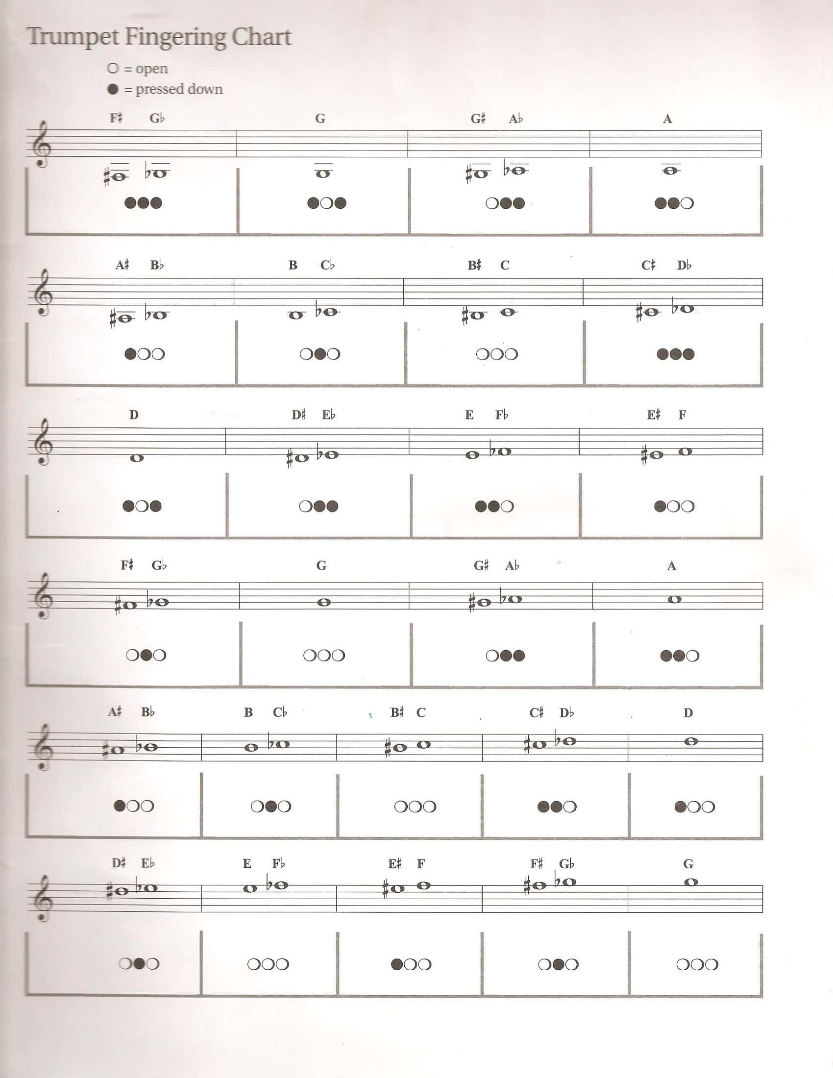 Trumpet C Scale Finger Chart Harvardreferencinggenerator