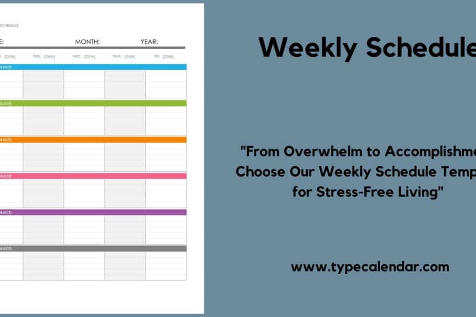 Weekly Schedule