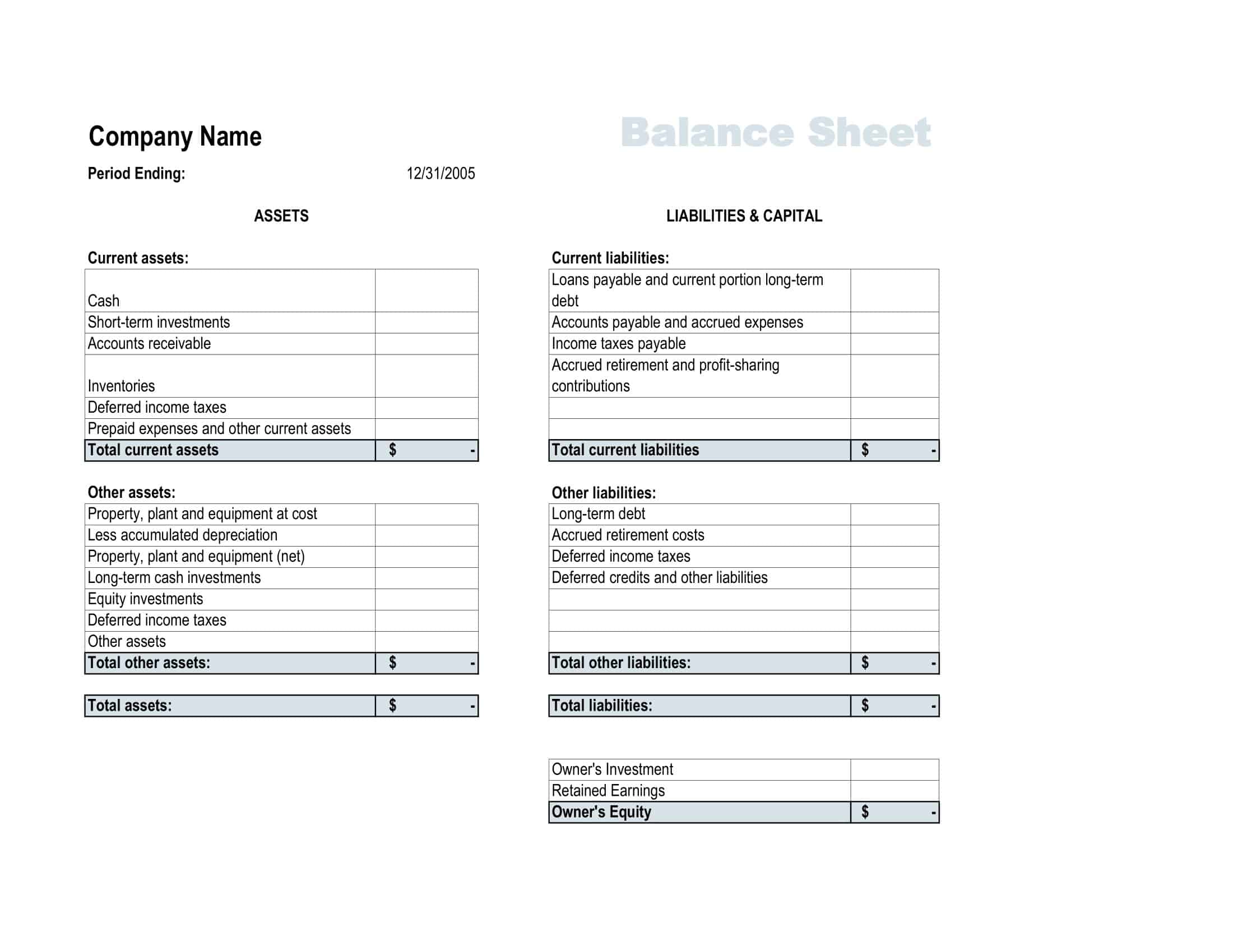 Blank Balance Sheet Printable Prntbl concejomunicipaldechinu gov co Blank Balance Sheet Printable Prntbl concejomunicipaldechinu gov co