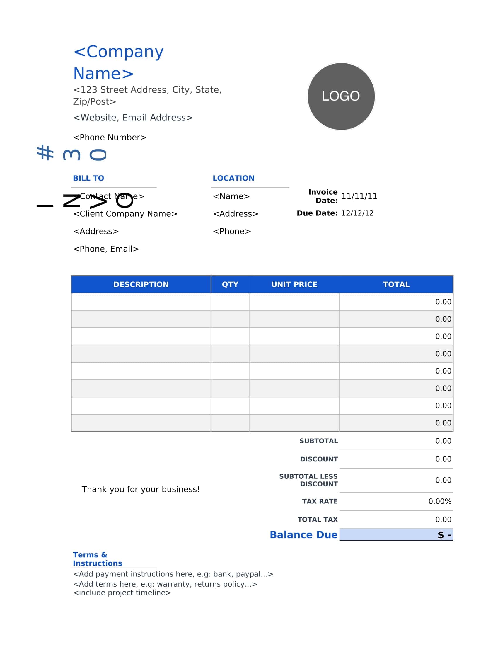 Word Document Graphic Design Invoice Word Document Graphic Design Invoice