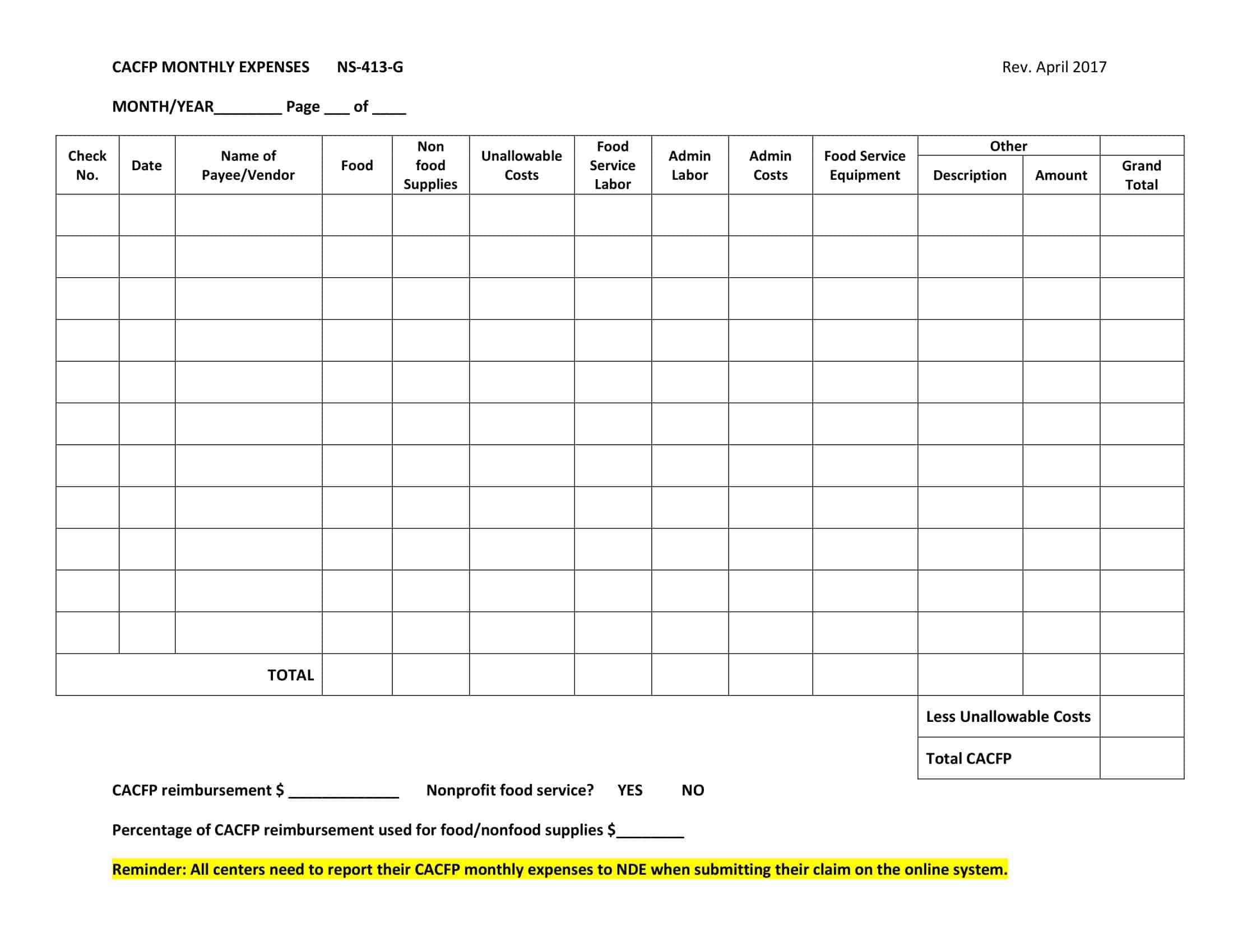 Word Monthly Expenses Free Word Monthly Expenses Free