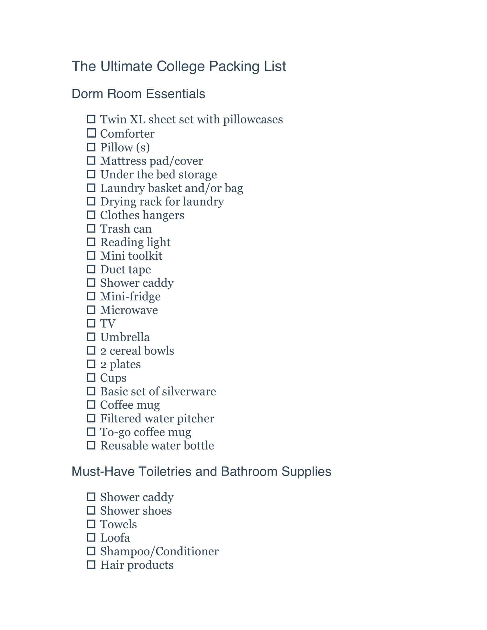 Word Packing List Free Word Packing List Free