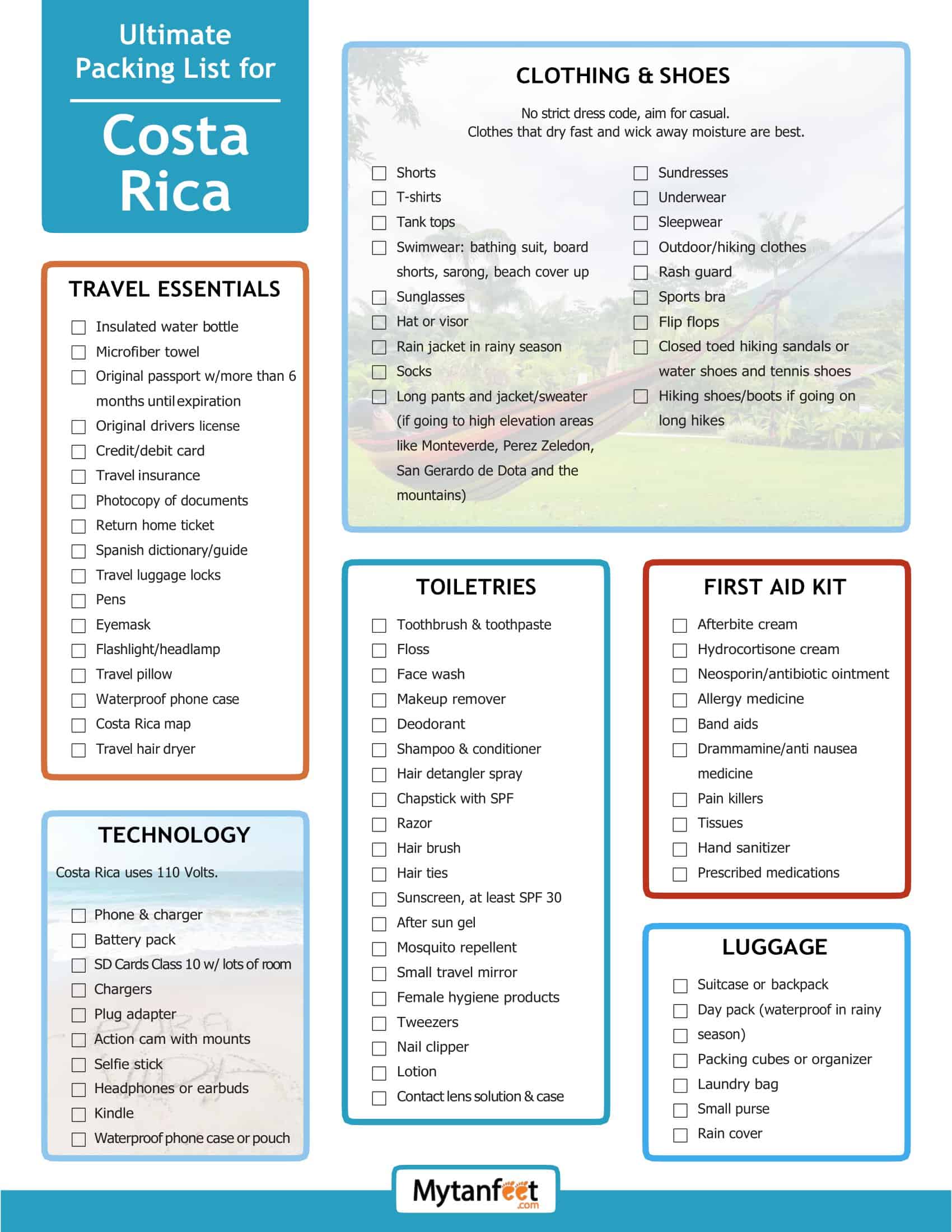 Word Packing List Word Packing List