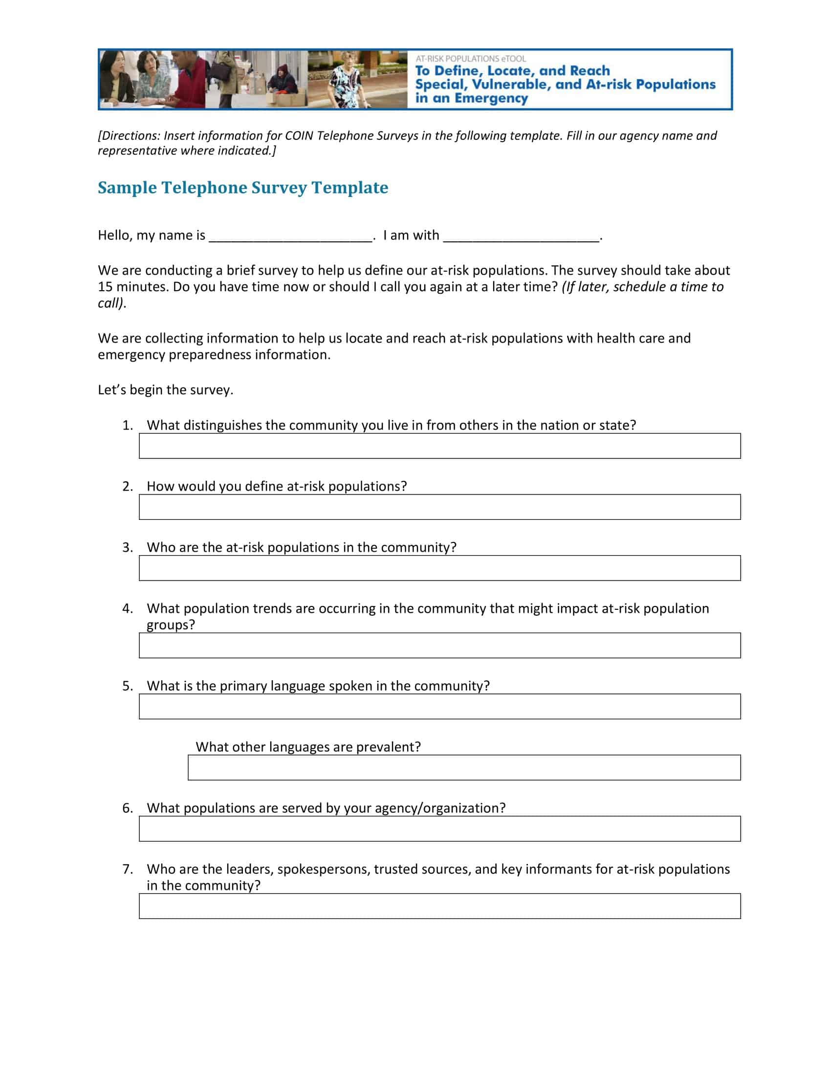 Word Survey Example Word Survey Example