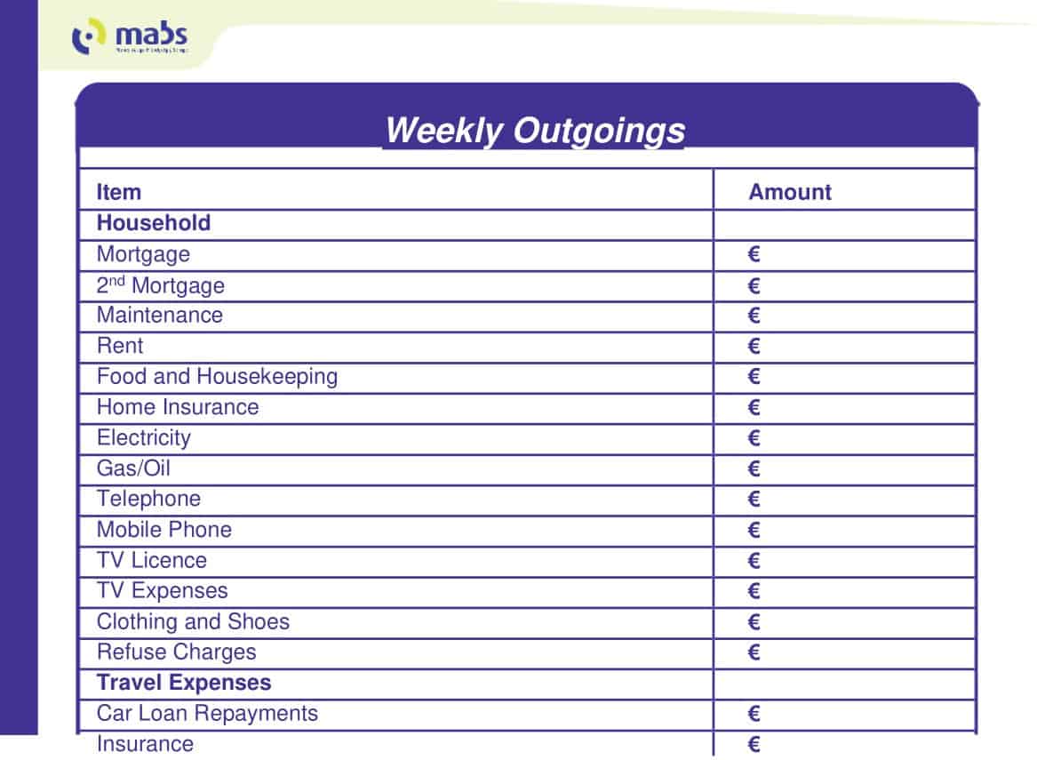 Word Weekly Budget Download Word Weekly Budget Download