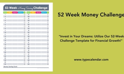 Free Printable 52 Week Money Challenge Templates [PDF, Word, Excel]